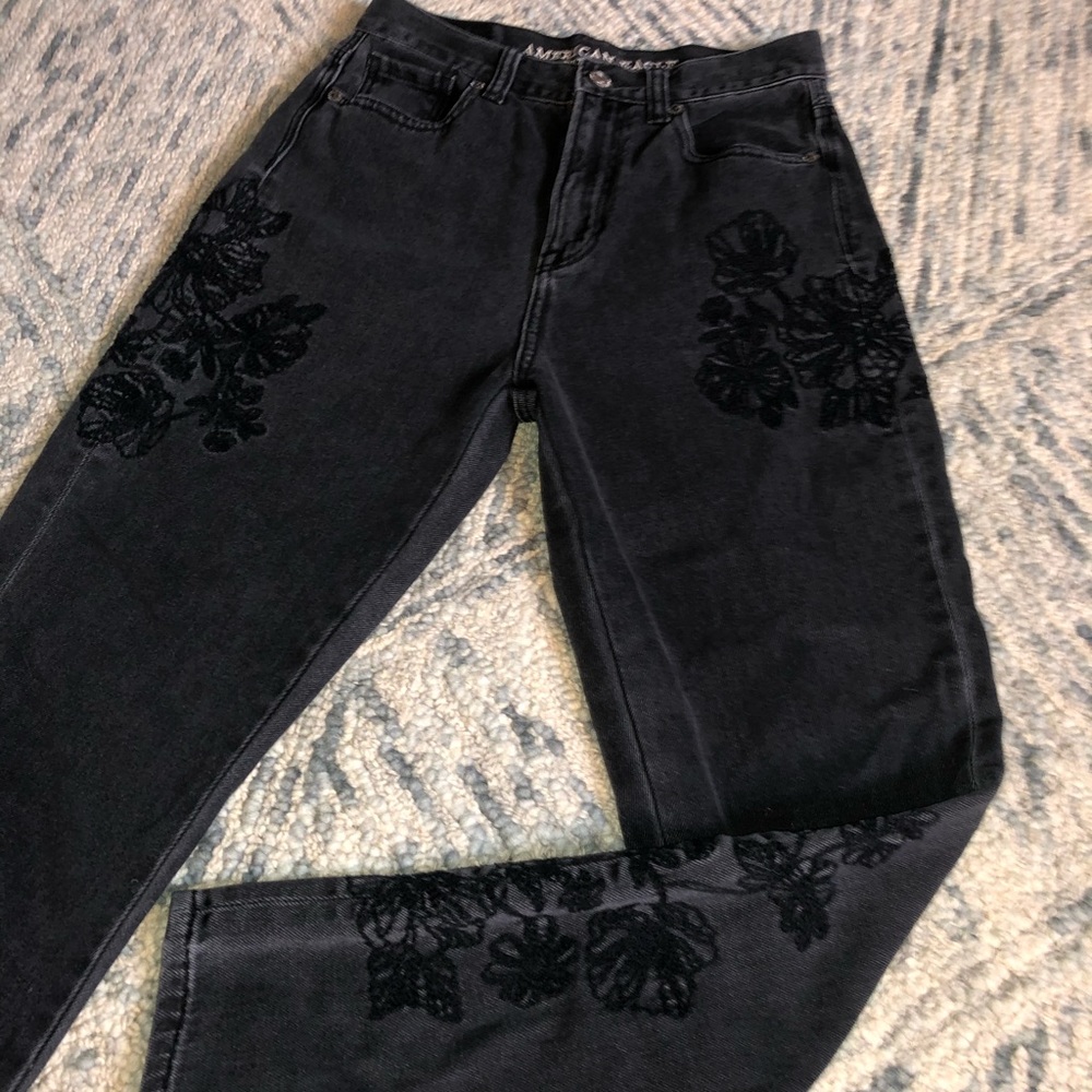 Embroidered Mom Jeans